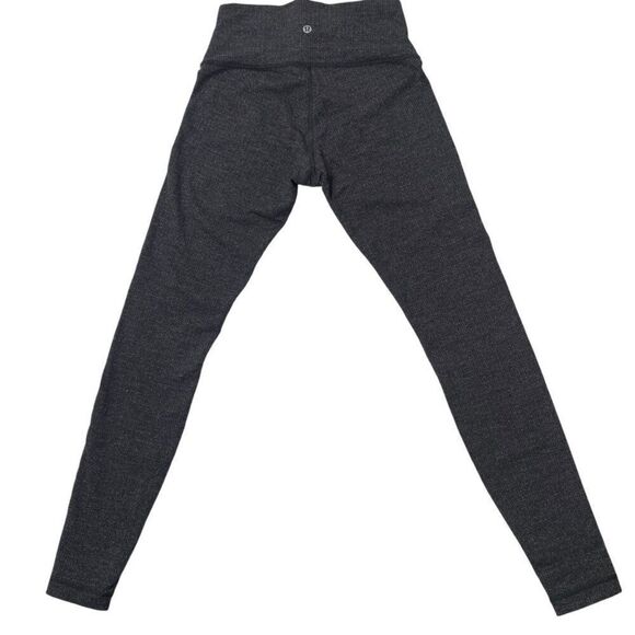 Lululemon Wunder Under Hi-Rise Tight 28" Inseam Variegated Knit Black Size 6 - Picture 2 of 5